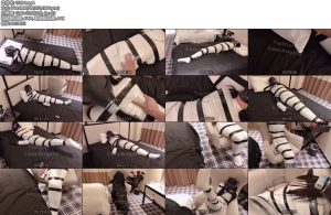 [窒物者] 木乃伊全包 白色胶带全包+黑色胶带加固，防毒面罩+长时间木乃伊禁锢+强g-丝依依