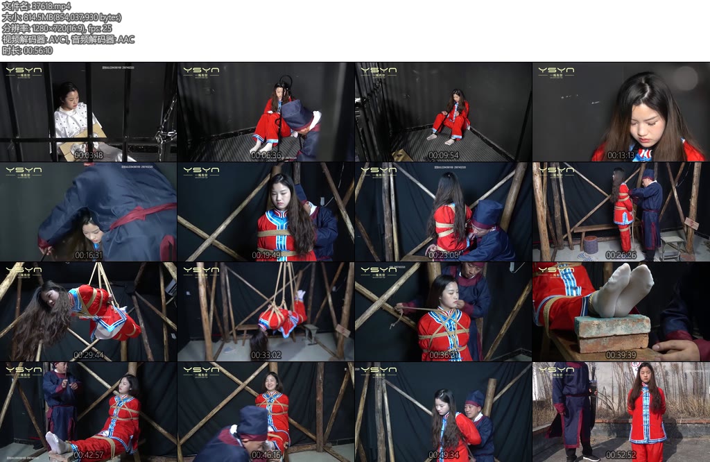 [一绳有你] 俘虏城池一破女将军孤身作战被俘虏木枷金属拘束驷马吊敷老虎凳打挠脚心斩首展示头颅-丝依依