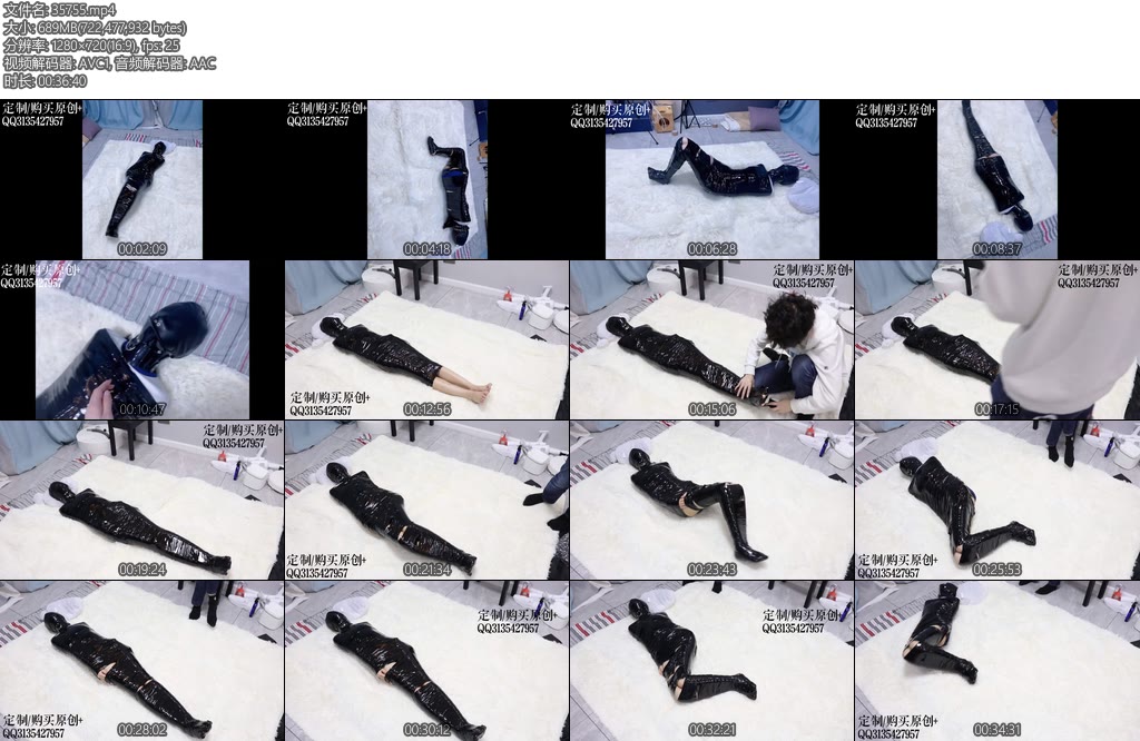 [咕咕精] 咕咕雌小鬼茶茶胶带全包木乃伊强制抬头闷绝体验强制抬头脖套X_X闷绝逃生挑战失败昏迷-丝依依