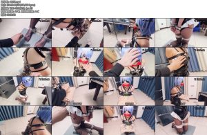[BadCat] 蕾姆兔女郎cos皮带紧缚蒙眼堵嘴棒棒放置侍奉play-丝依依
