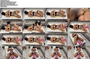 [涵涵原创] 涵涵茶几驷马捆绑，棒棒GC+PAO JI输出强制GC被塞满-丝依依