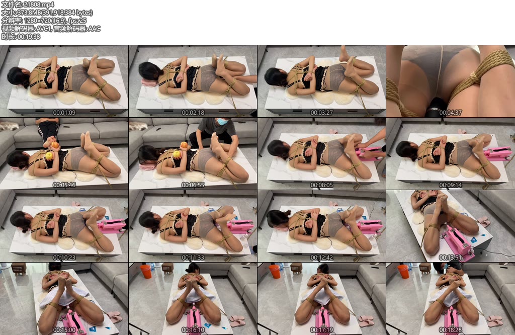 [涵涵原创] 涵涵茶几驷马捆绑，棒棒GC+PAO JI输出强制GC被塞满-丝依依