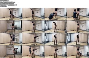 [涵涵原创] 贞操带阴栓吊带黑丝高跟鞋罚站反吊-丝依依