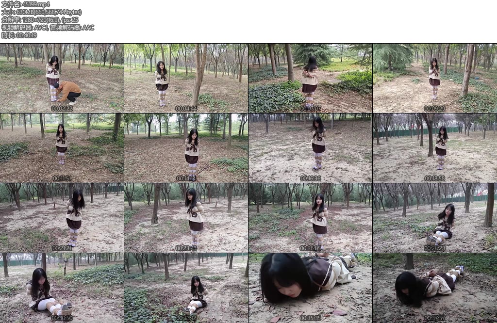 [龙飞原创] 紧缚实验户外移动-丝依依