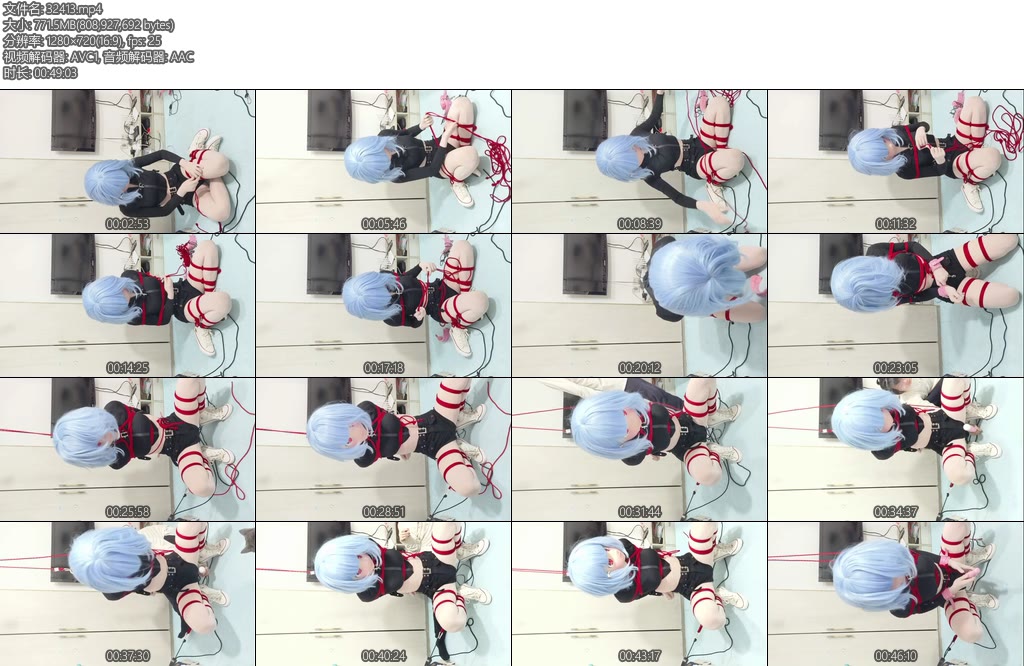 [亚洲绳艺] 天天的蹲姿开腿自缚-丝依依