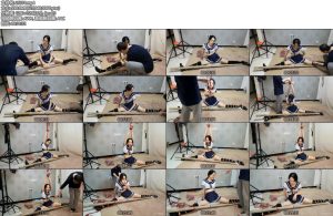 [随心原创] 雅熙学生服 竹子上分腿一字马 极限吊手-丝依依