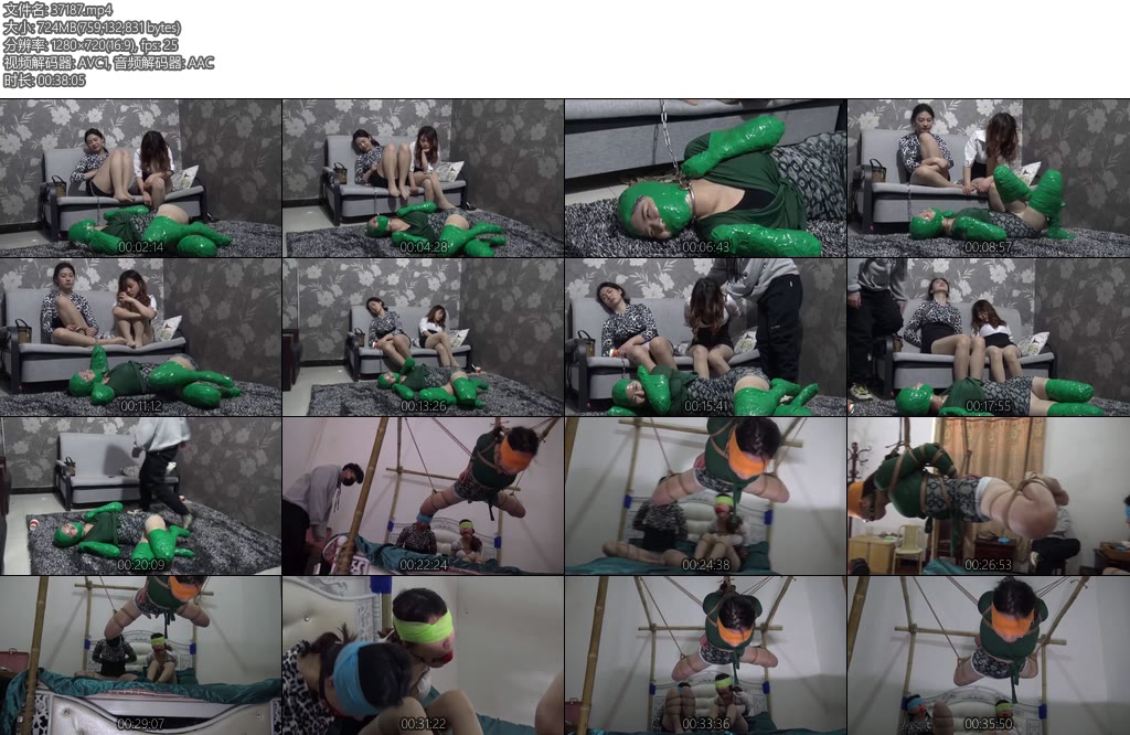 [胜景影视] 圈养宠物（第四集）两闺蜜开始反击她们把女主人俘虏女主人被胶带捆绑成人字犬-丝依依