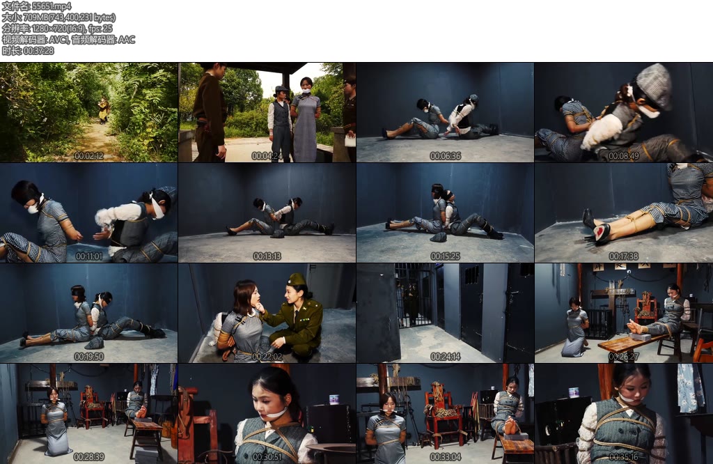 [胜景影视] 黎明前的黑暗上集女潜伏者情报传递时被女特务抓捕押解到拷问室严刑逼供-丝依依