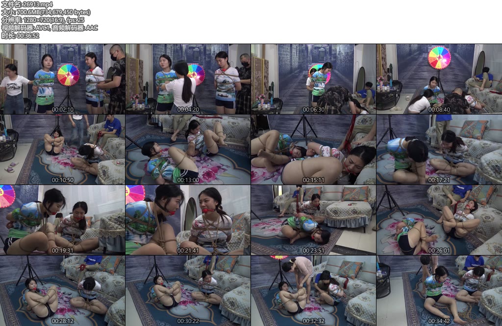 [胜景影视] 双女M转盘捆绑游戏（五）双M转盘抽奖玩捆绑游戏，转到什么项目玩什么-丝依依