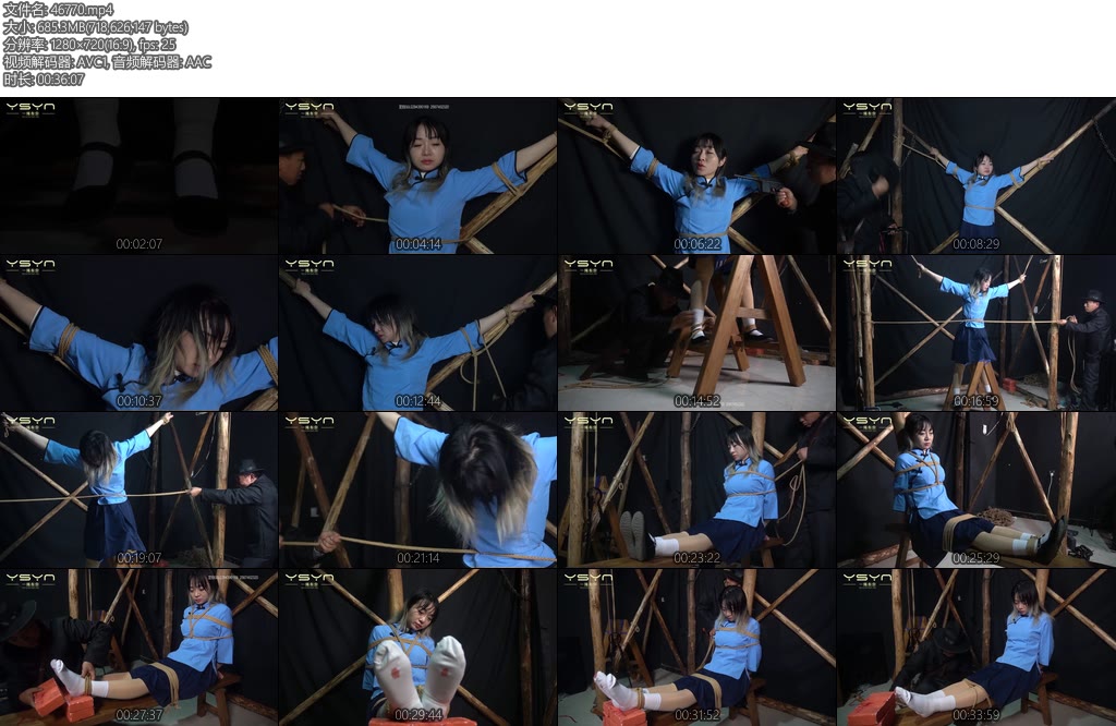 [一绳有你] 绞死的留洋生身着五四装的留洋女学生被抓刑房受尽吊打木马绳索勒腰老虎凳扎脚心绞死-丝依依