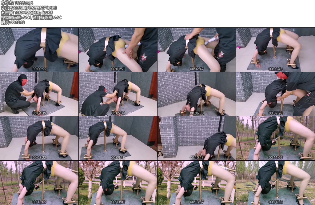 [飞天原创] 柔柔后弯腰K9架紧固，把柔柔奴搞了个半死-丝依依