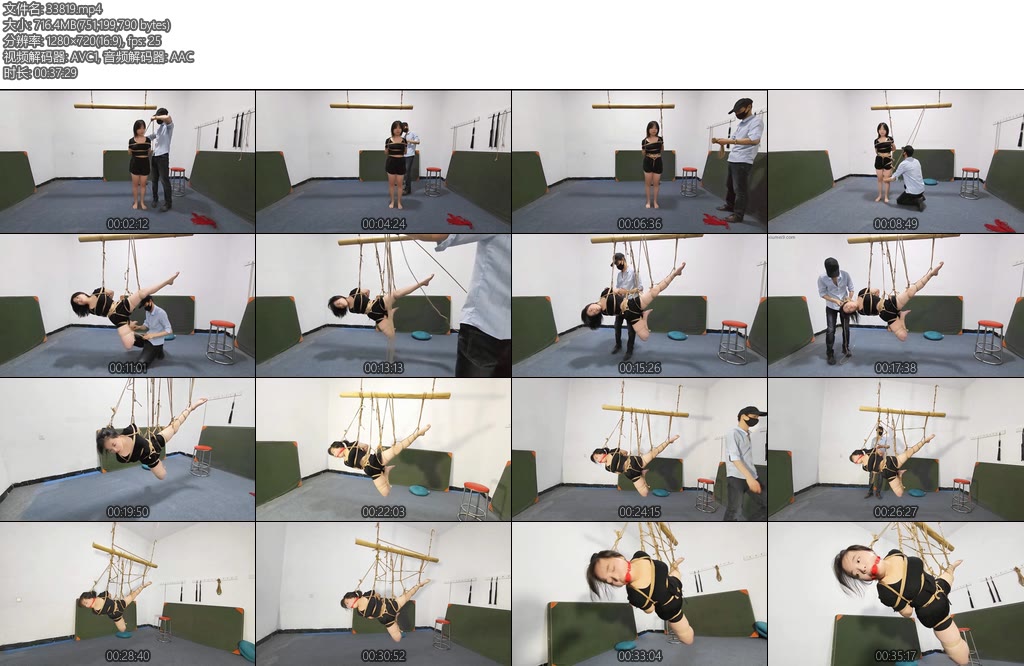 [山鬼原创] 十九岁女大学生被两个男人侧吊荡秋千-丝依依