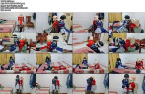 [Cosplay] LycorisRecoil井上泷奈锦木千里傀儡双重束缚被绑在各种姿势上挣扎著要挣脱40分钟充满了呻吟和挣扎-丝依依