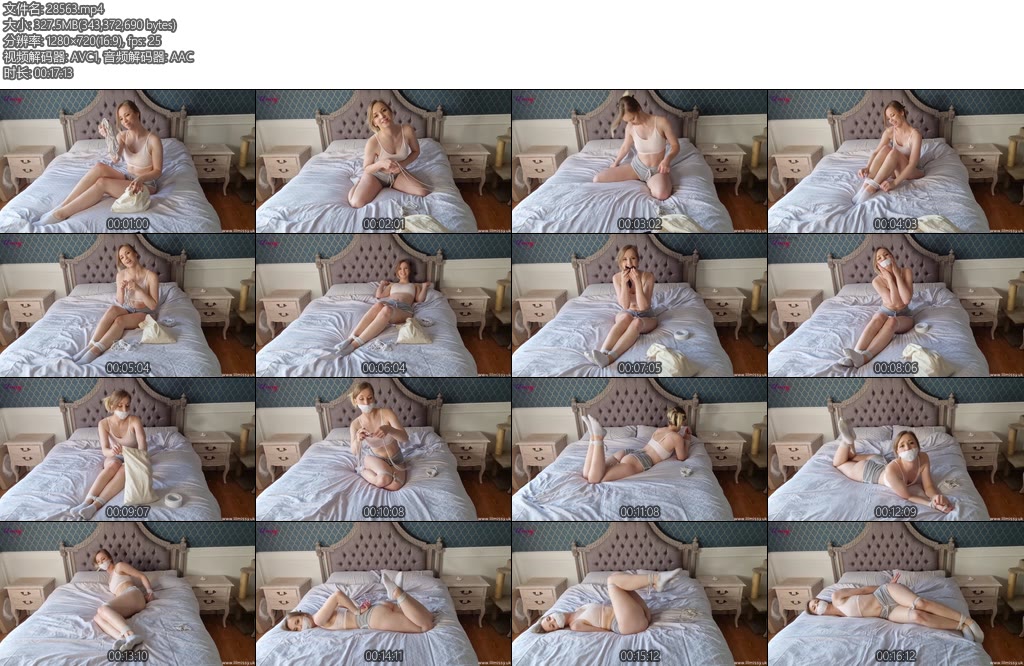 [欧美绳艺] Lil Missy UK in Partners work time treat in grey shorts-丝依依