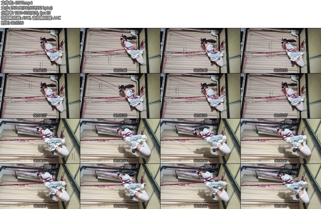 [坎喵原创] 白丝猫耳女仆折腿驷马仰吊放置超强斐济杯强高-丝依依