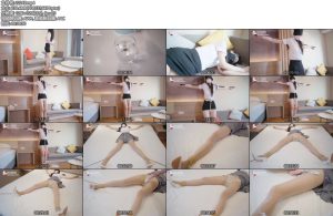 [九尾少女] 高傲肉丝美腿女boss眼镜娘，惨遭拘束捆绑凌辱，十字捆绑+大字捆绑震动-丝依依