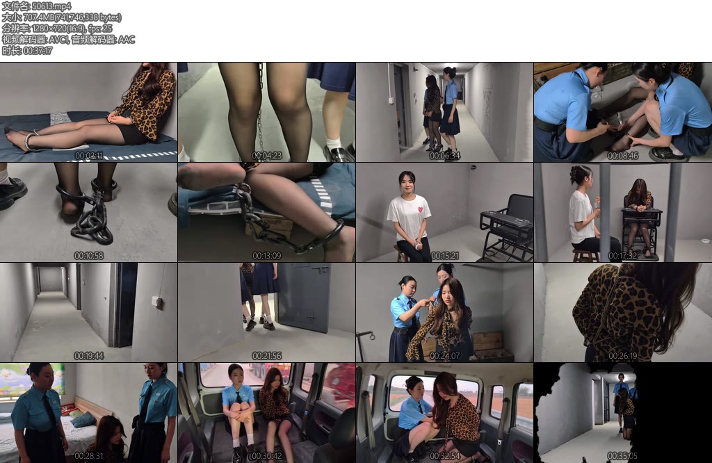 [忘忧社] 糯糯饰演贩卖女犯被逮捕后在车上不老实让她在车里跪好在监狱审讯带手铐脚镣被判死刑执行-丝依依