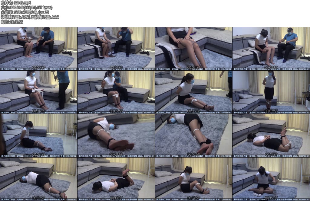 [新月原创] 玉箫特价卖丝袜的女孩反而被丝袜捆绑只能自行脱缚-丝依依