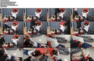 [心悦艺束] 欢欢白丝单马尾老虎凳脚枷TK强制口球堵嘴求饶不能-丝依依