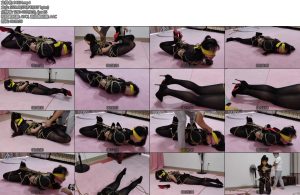 [素人原创] 傲慢女侠（下集）挑战捆绑结果被绑哭然后带上超大号口球满头大汗口水不断流出加上双层环口夹博主非常狠心女侠崩溃无助-丝依依