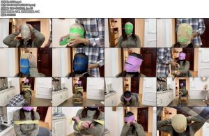 [默示录] 缚艺录小木四层丝袜套头日本进口胶带封脸让小木体验到什么叫紧实的脸部拘束-丝依依