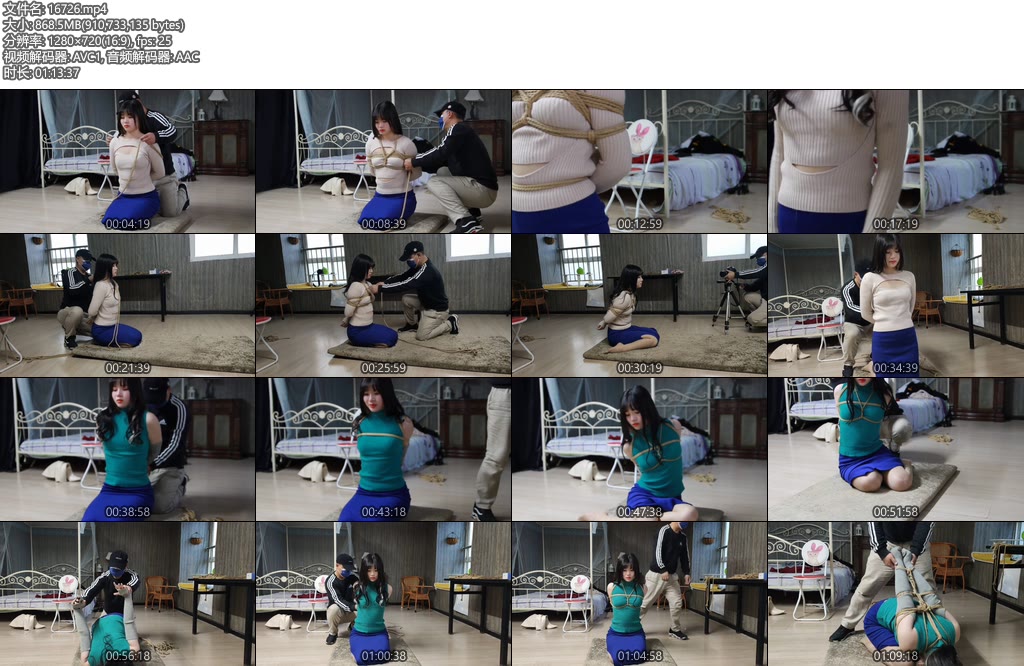 [唯美之家] 捆绑大美女小琛 两套服装两种绑法 笑起来真的很好看-丝依依