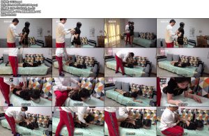 [蔚蓝艺束] 闷骚真M清扬捆绑初体验，金属口球口水横流，五花高手驷马，折磨不断呻吟不停-丝依依