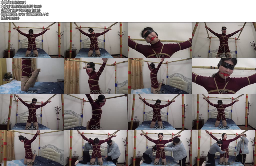 [胜景影视] 女M痛苦固定在床上戴着口球口水止不住地往下流-丝依依