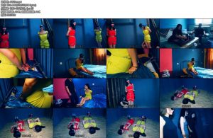 [胜景影视] 陷入魔窟的卧底第四集她们被拘束安排在会所伺候来耍的客户她们被锁上背铐手铐脚镣链接在腰间她们把客户打晕她们也被驷马捆绑堵嘴在地牢-丝依依