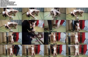 [象人原创] 嗷嗷肉丝内衣胶带封嘴桌缚X_Xtj竹竿放置-丝依依