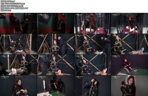 [一绳有你] 军统的女人翻找机密文件遭特务持枪捆绑关进铁笼子折磨老虎凳铁钳子鞭子打挠脚心-丝依依