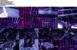 [JIOJIO原创] 哑光黑色Zentai全包2人形犬K9套装密室牢笼囚禁调教震动强G-丝依依