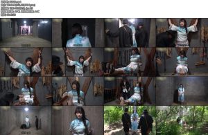 [一绳有你] 赤心烈女行丛林中行走的女孩被特务抓到审讯酷刑打挠痒铁刷刷脚心关押五花大绑刑场-丝依依