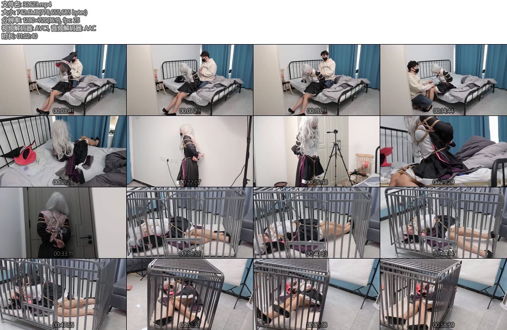 [心悦艺束] 拘束挑战篇：魔女的奇妙冒险奇幻世界的魔女大人莫名来到现代社会结果被人一杯迷药直接放倒等待她的确实严密至极的绳索紧缚-丝依依