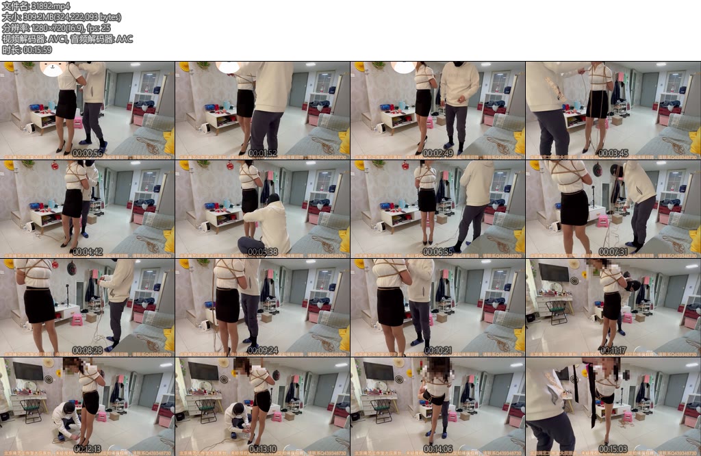 [BJ原创] 北京绳艺 OL肉丝高跟股绳单腿吊（1）-丝依依