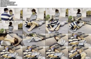 [默示录] 缚艺录小陈招模特胶带半木乃伊后抚摸着小陈的嘴巴可惜她说不了话躺在怀里来感觉后嘿嘿嘿-丝依依