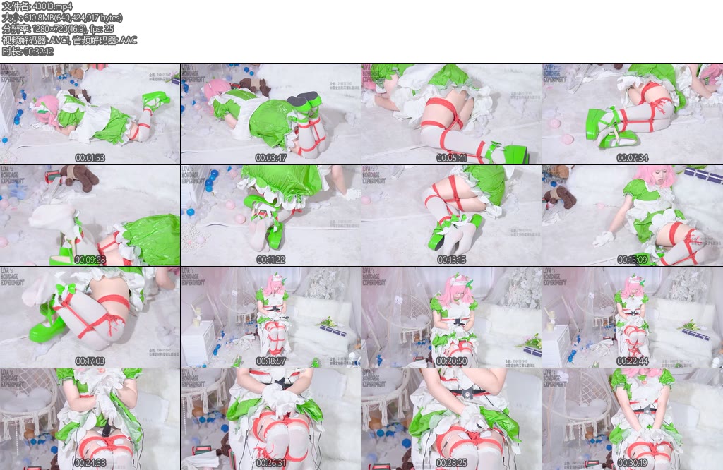 [莉雅原创] 亚梦紧缚挣扎cosplay电击紧缚挣扎呻吟ZW-丝依依