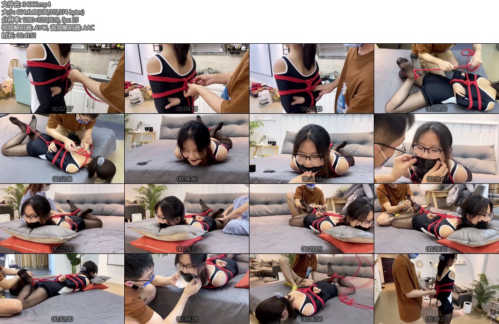 [默示录] 缚艺录 小雅小雅的第一次口球体验嘴巴戴上口球后胶带一定要封严实-丝依依