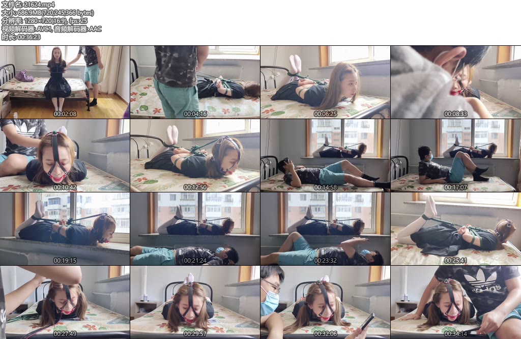 [WN原创] 佳岚妹妹的堵嘴朗读课文，超紧驷马放置，口水直流-丝依依