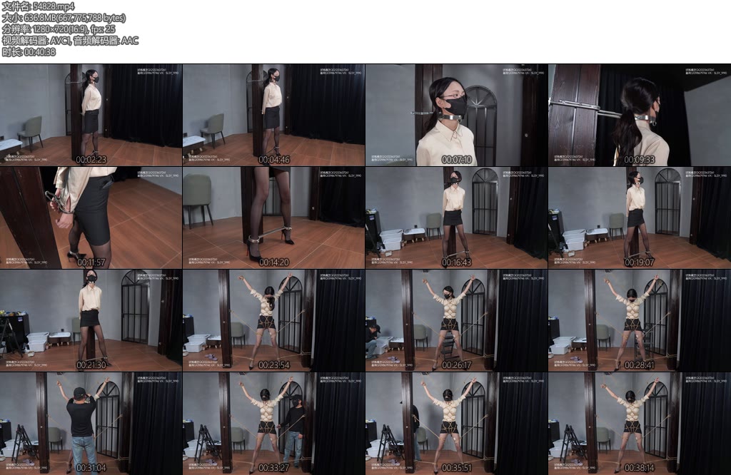 [试炼原创] OL女孩超高跟直立禁锢菱形大字缚郊狼SP惩罚-丝依依