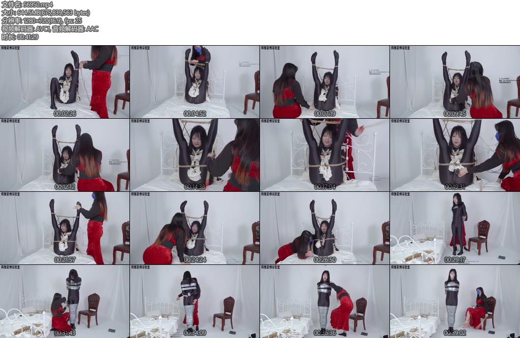 [莉雅原创] 女仆犯错被主人用变态绑法捆起来惩罚微剧情女仆连体衣SP强膏紧缚TK原味堵嘴胶带封嘴-丝依依