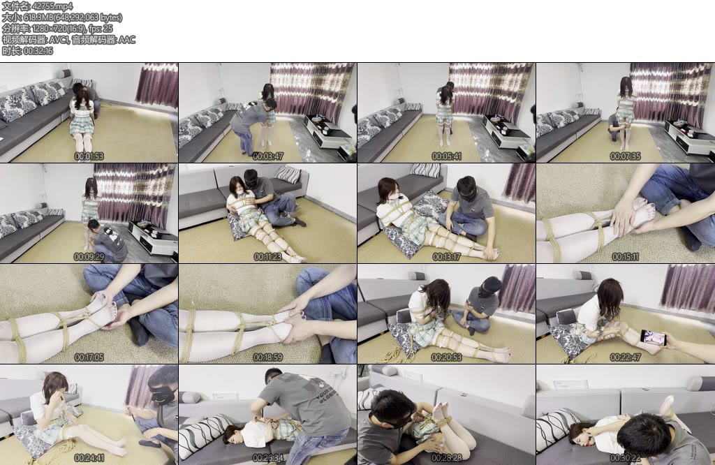 [延江艺束] 买一个小萝莉回来玩JK白丝五花大绑丝袜堵嘴粘胶带大棒强高QG逃跑挣脱驷马鞭打挠脚心-丝依依