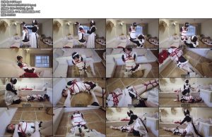 [鹿角与猫爪] 里百合爪爪S系列娇小反差女仆长调教女仆戴上口球塞上刚塞白丝踩踏坐脸强制榨汁伪娘-丝依依