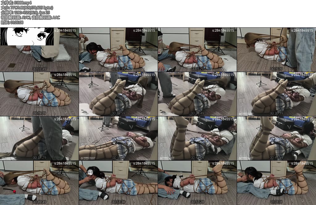 [亚洲绳艺] 极限驷马丝袜套头-丝依依