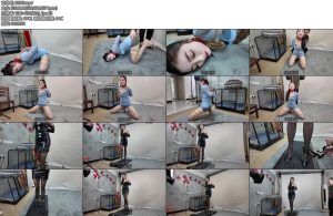 [束缘阁] 佳佳紧缚跪地脚镣跑步机-丝依依