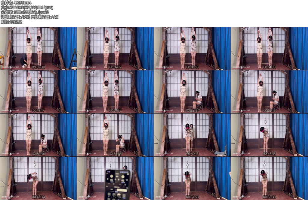 [试炼原创] 双人旗袍肉丝高跟直立吊缚电击惩罚游戏微剧情-丝依依