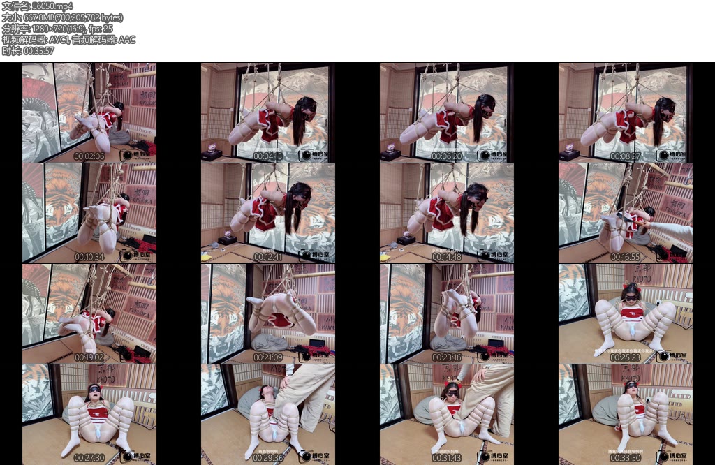 [缚心室] 双马尾圣诞麋鹿白丝啵啵贝吊缚M腿秒C神器失控模式爽不停反应超绝一边挣扎一边求饶当然求饶是没用的啦-丝依依