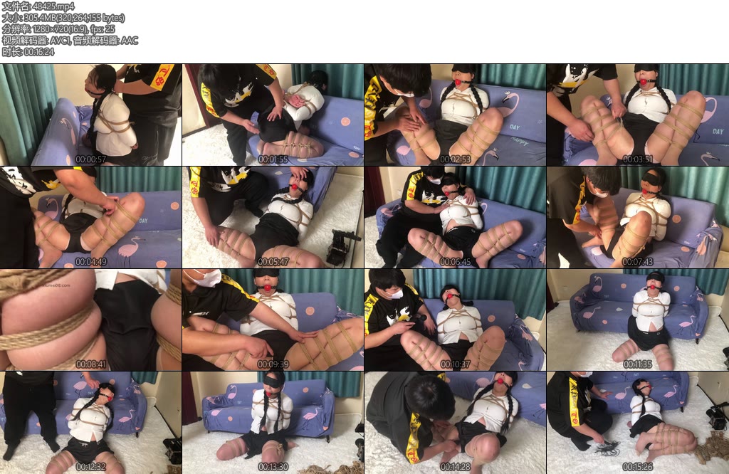 [朱雀雀] M腿捆绑撕丝袜-丝依依