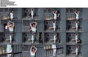 [樱束原创] 人贩子邻居的变态折磨 被人贩子捆绑关在牢中的小姐姐自解绳子挣扎自救逃跑被人贩子发现将其绑在牢房铁栏上-丝依依