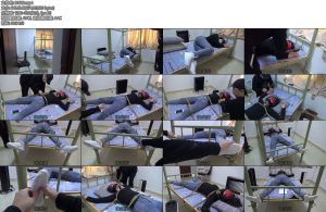 [新月原创] 宿舍tk火字绑第四部迷晕蒙眼堵嘴胶带耳罩第一视角脱鞋花边袜-丝依依